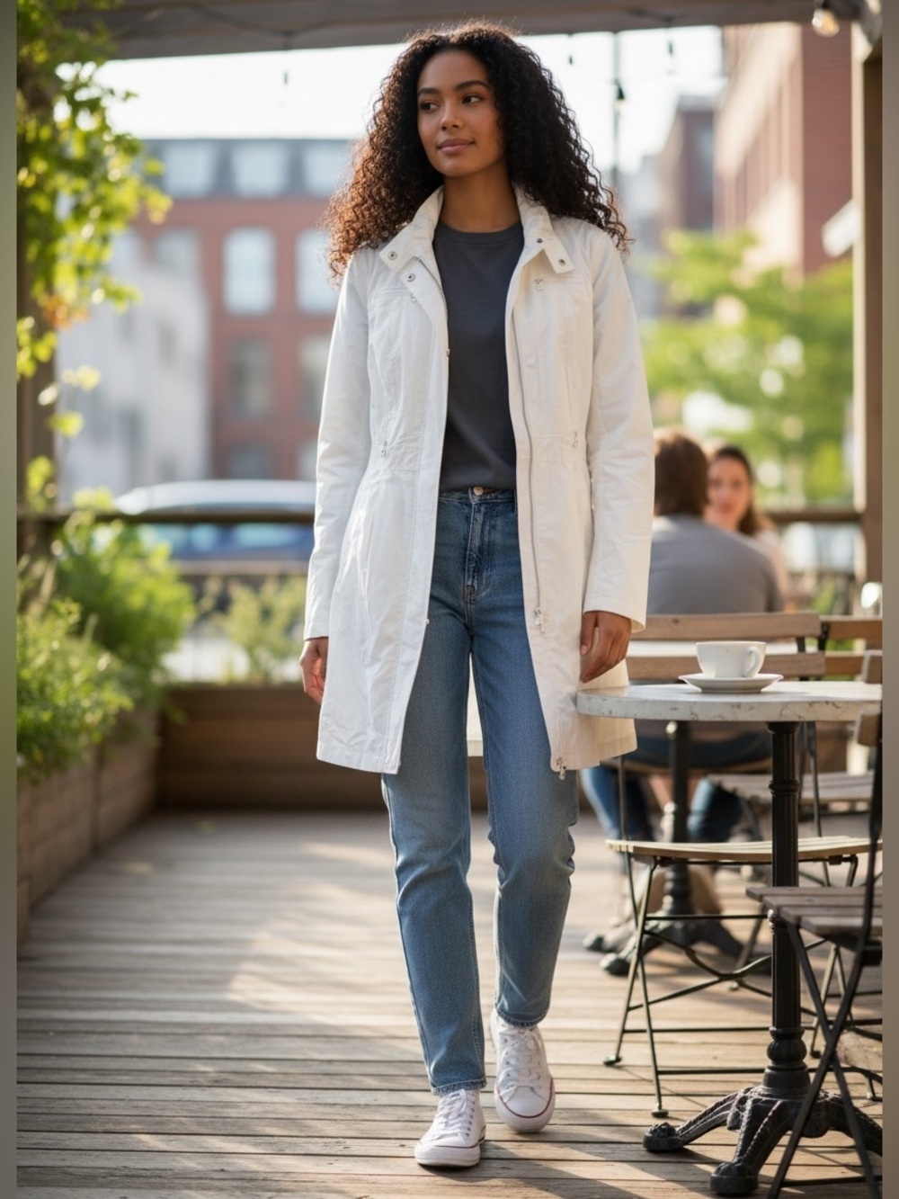 AX Armani Exchange Cream Trench